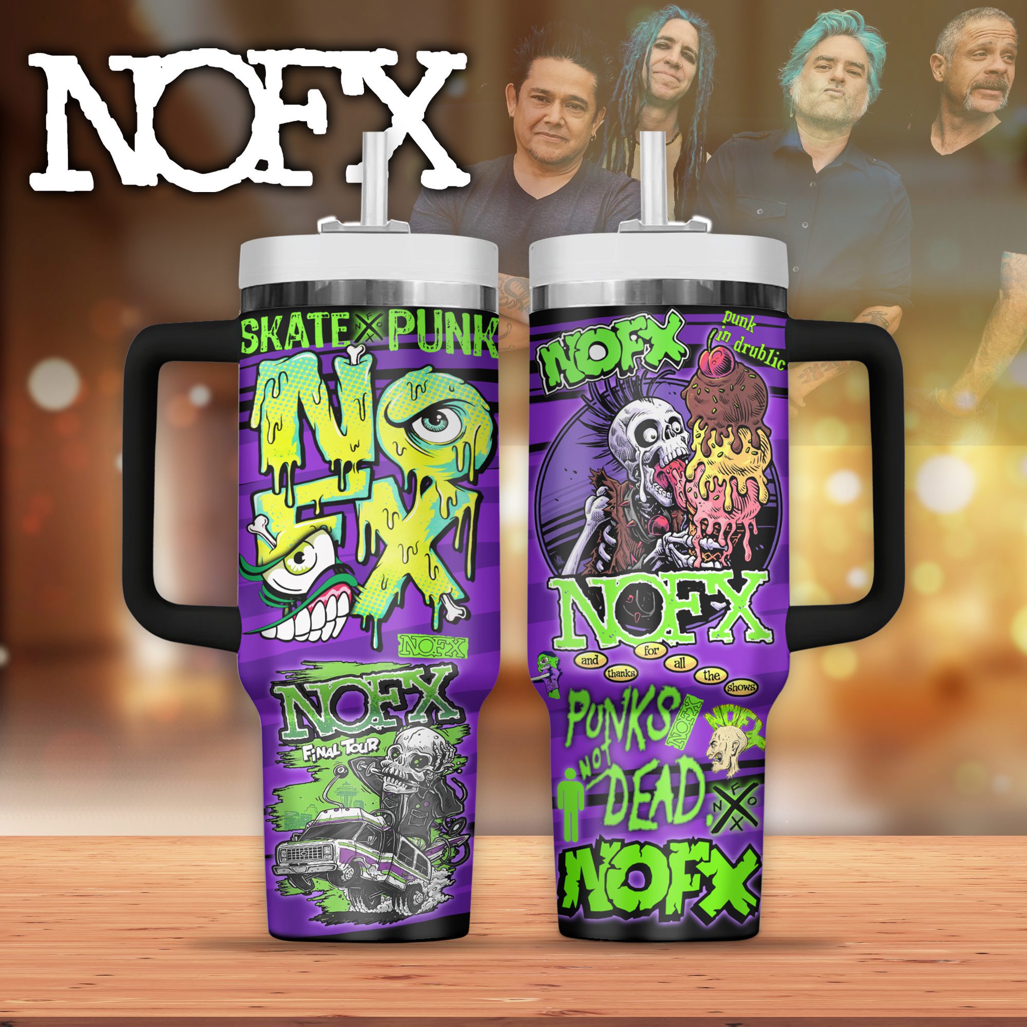 Nofx music custom 40oz stanley tumbler zst1010