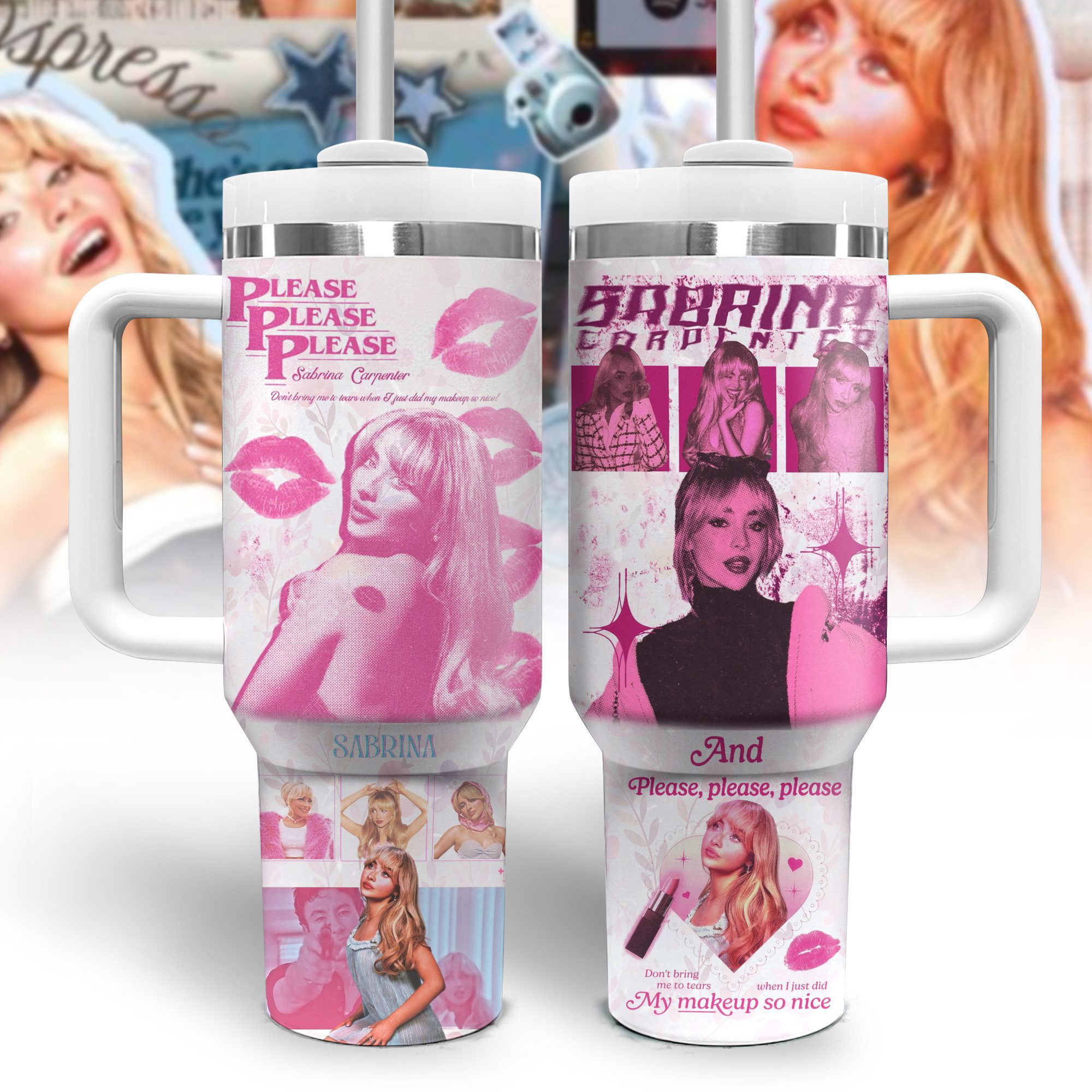 Sabrina carpenter music custom 40oz stanley tumbler zst1012