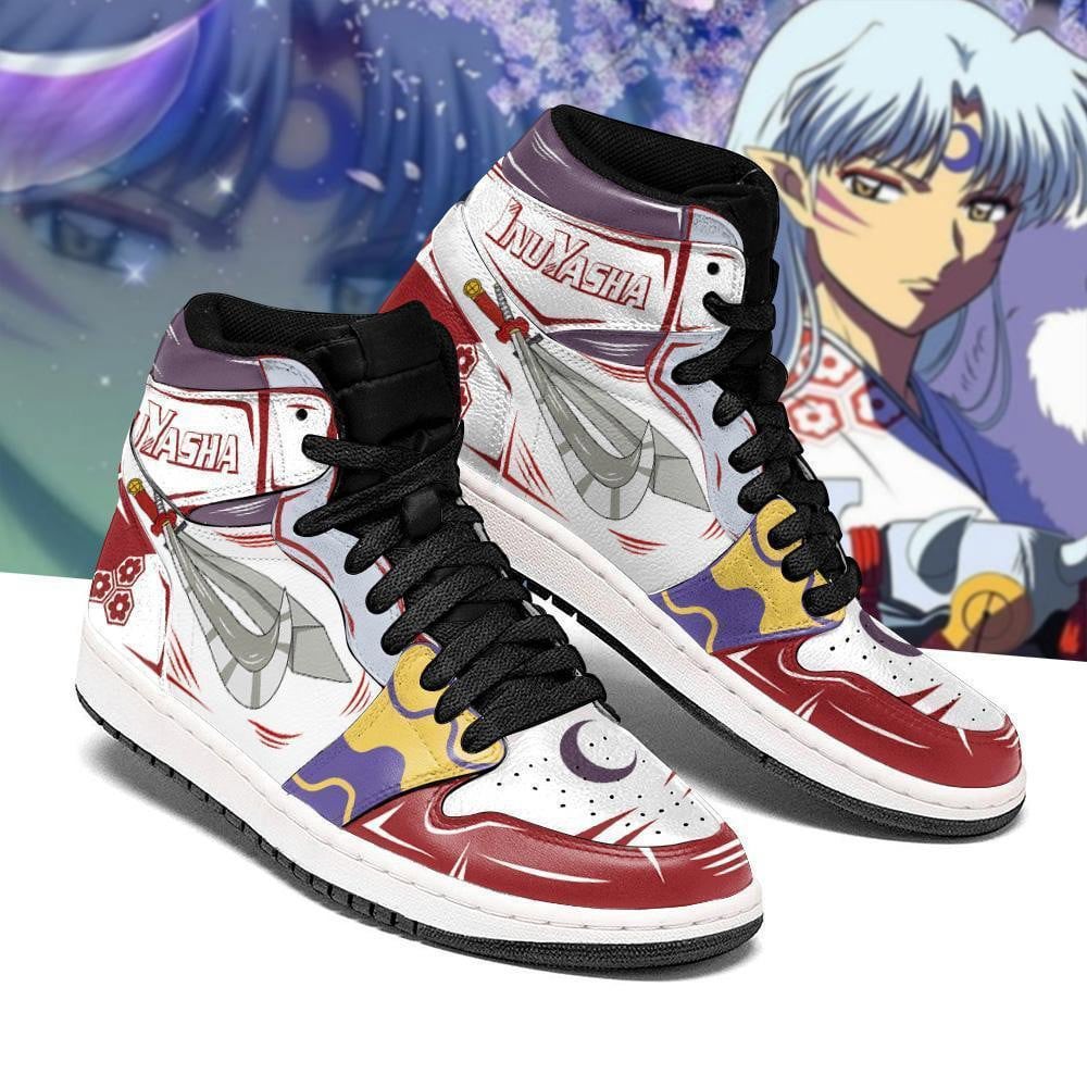 Sesshomaru sword air jordan hightop ( j1 sneakers ) custom inuyasha leather mn08