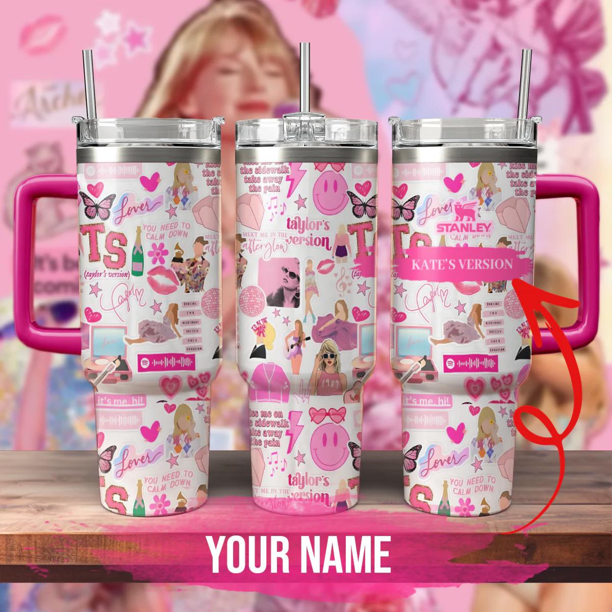 Taylor swift music custom stanley quencher 40oz stanley tumbler zst1018
