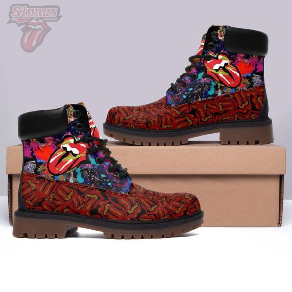 The rolling stones rock band form timboots  best luxury outfit trending 2023