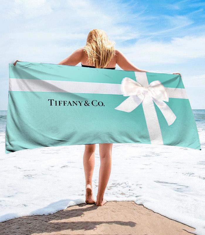 Tiffany and co soft cotton beach towel luxury fashion summer item accessories