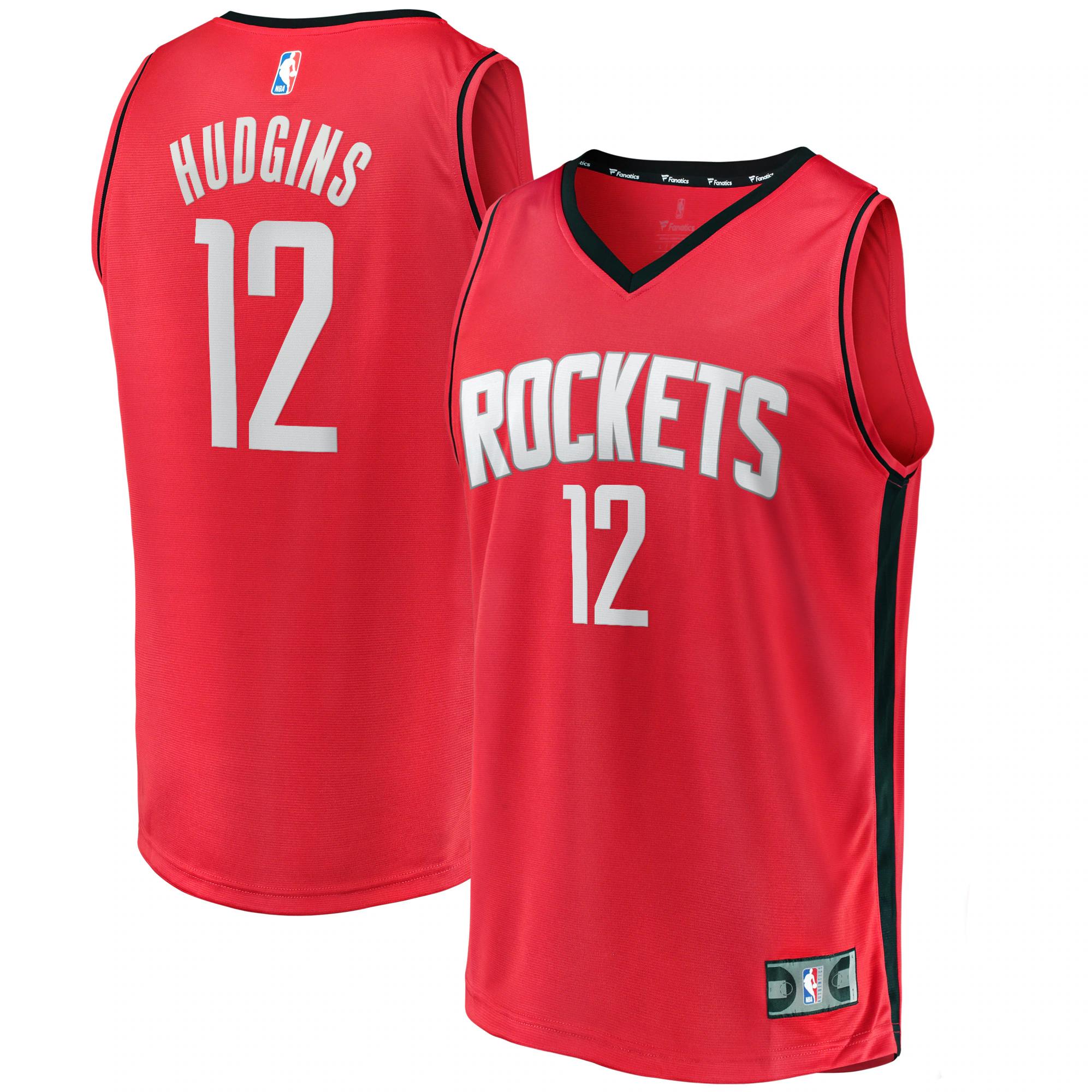 Trevor hudgins houston rockets fanatics branded youth fast break player jersey for nba basketball fans 