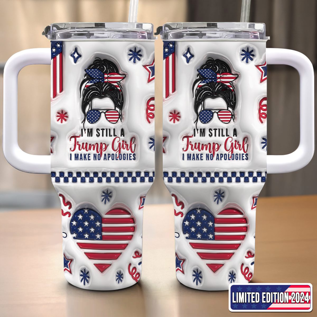 Trump girl hit the vote – us election 40 oz stanley tumbler zst1006