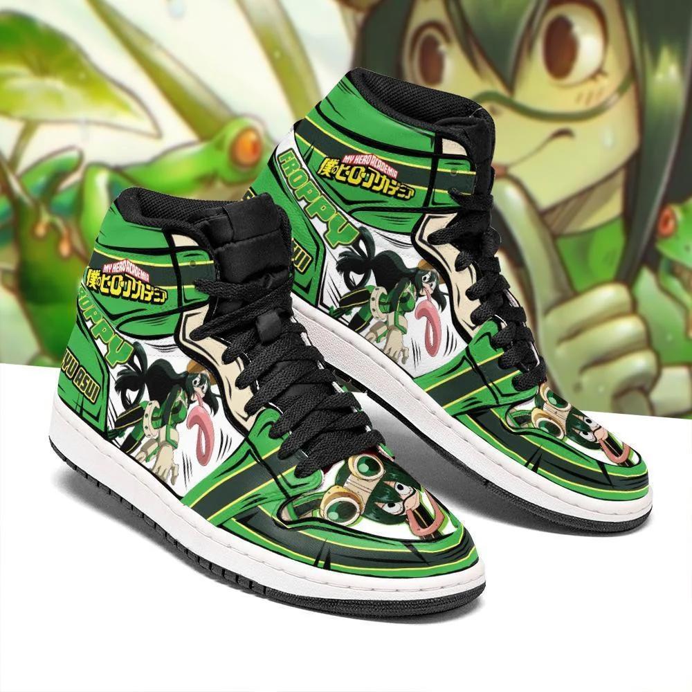 Tsuyu asui air jordan hightop ( j1 sneakers ) custom