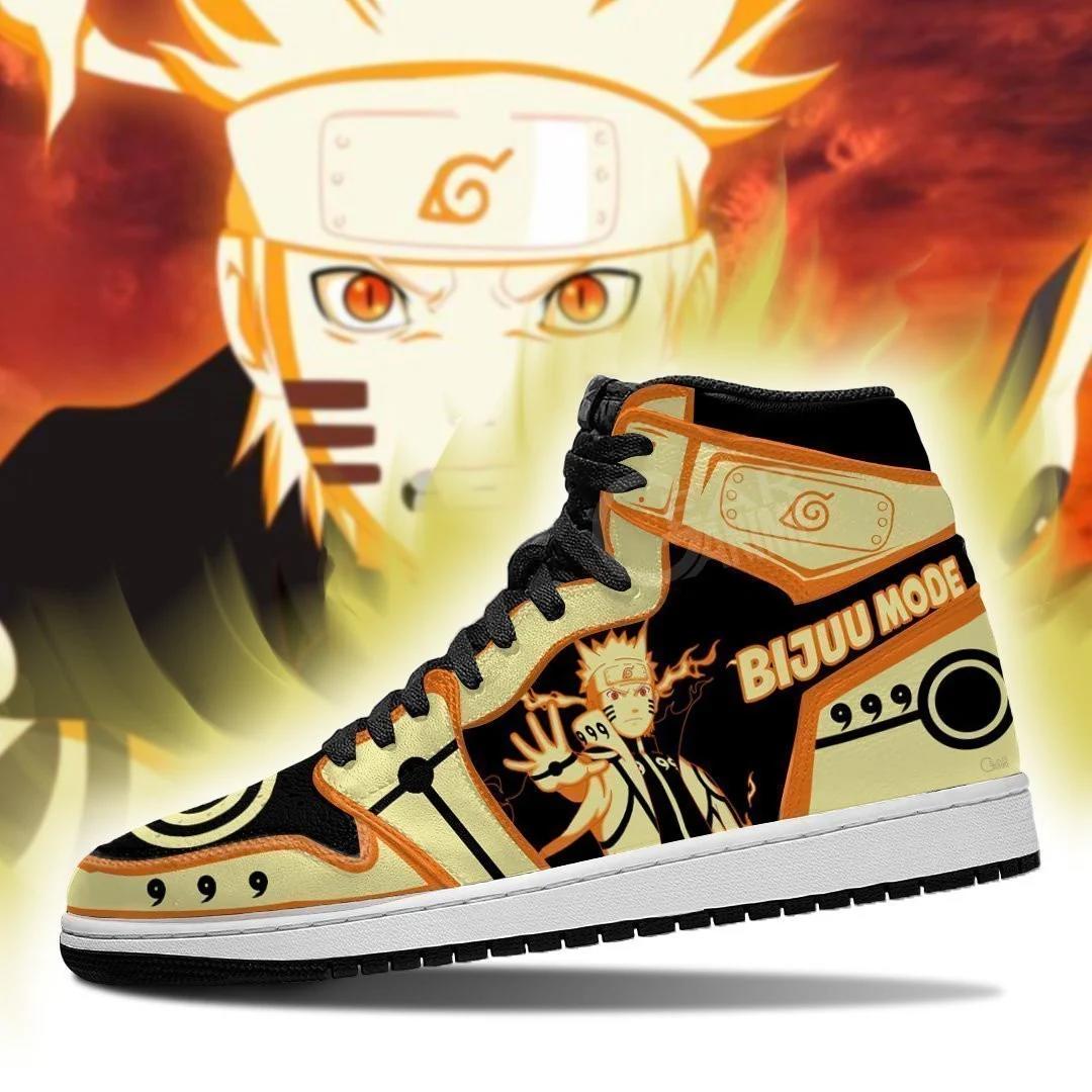 Uzumaki bijuu mode air jordan hightop ( j1 sneakers ) anime custom