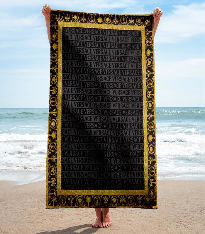 Versace soft cotton beach towel luxury fashion summer item accessories
