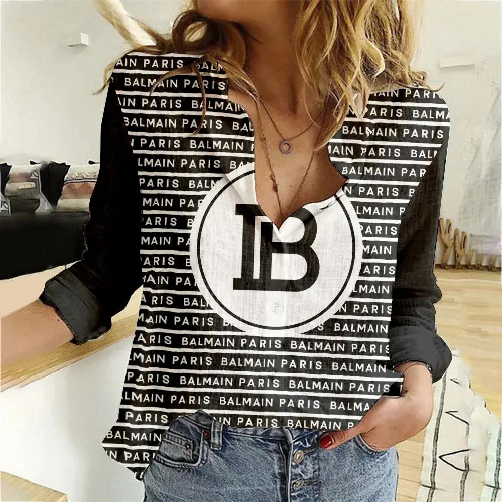 Balmain Luxury Women Casual Shirt Linen Shirt WCS1011