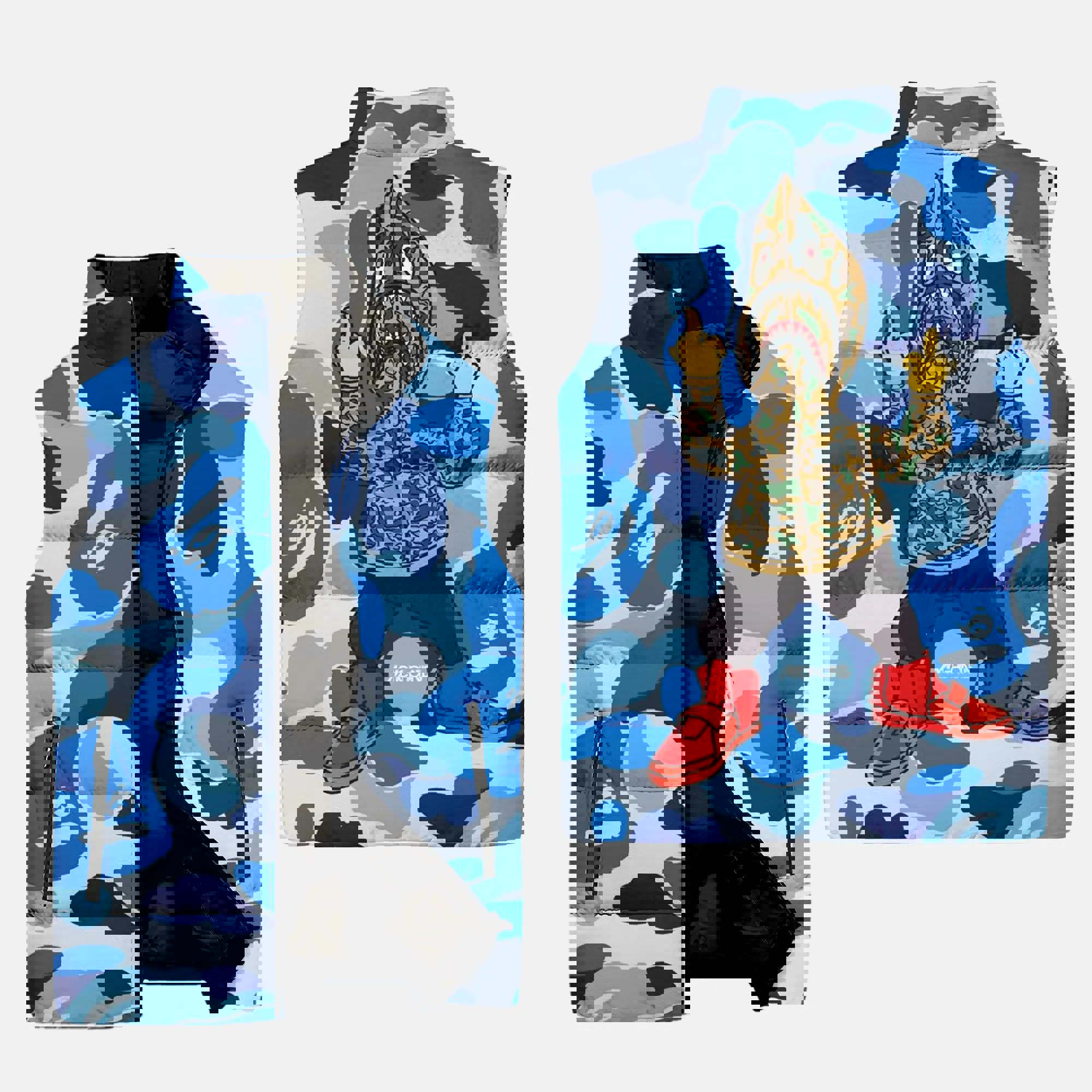 Bape Luxury Brand 3D Sleeveless Down Jacket