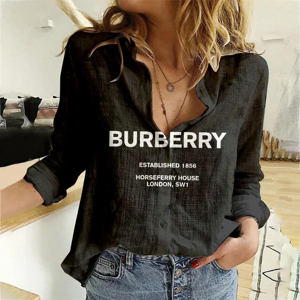Burberry Luxury Women Casual Shirt Linen Shirt WCS1015