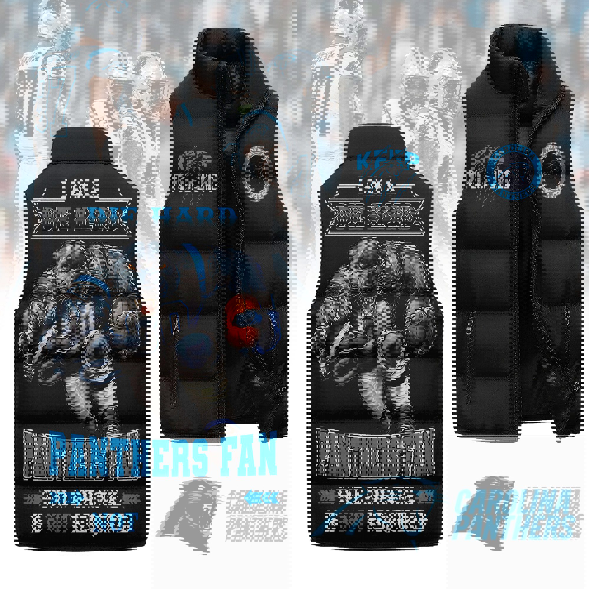 Carolina Panthers Sleeveless Coat Sleeveless Vest Gift For Fans