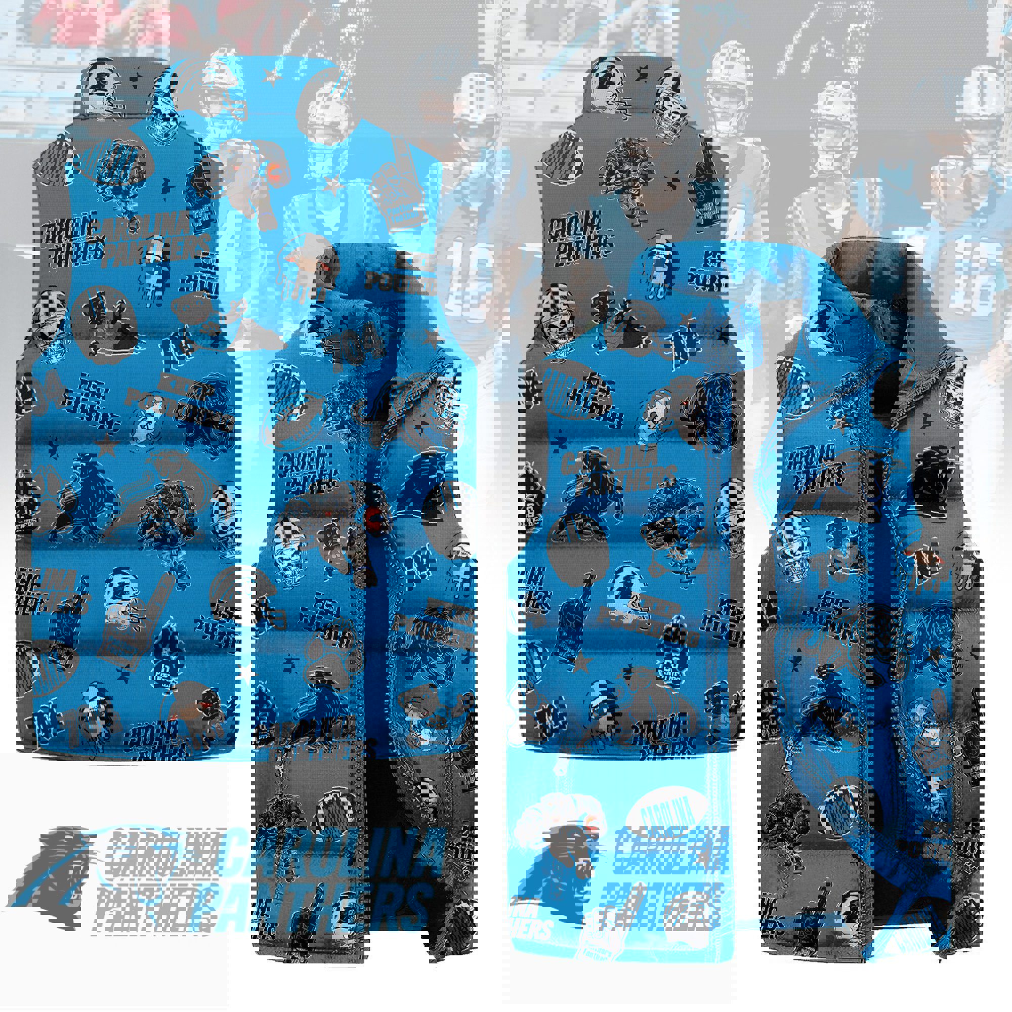 Carolina Panthers Sleeveless Coat Sleeveless Vest Gift For Fans