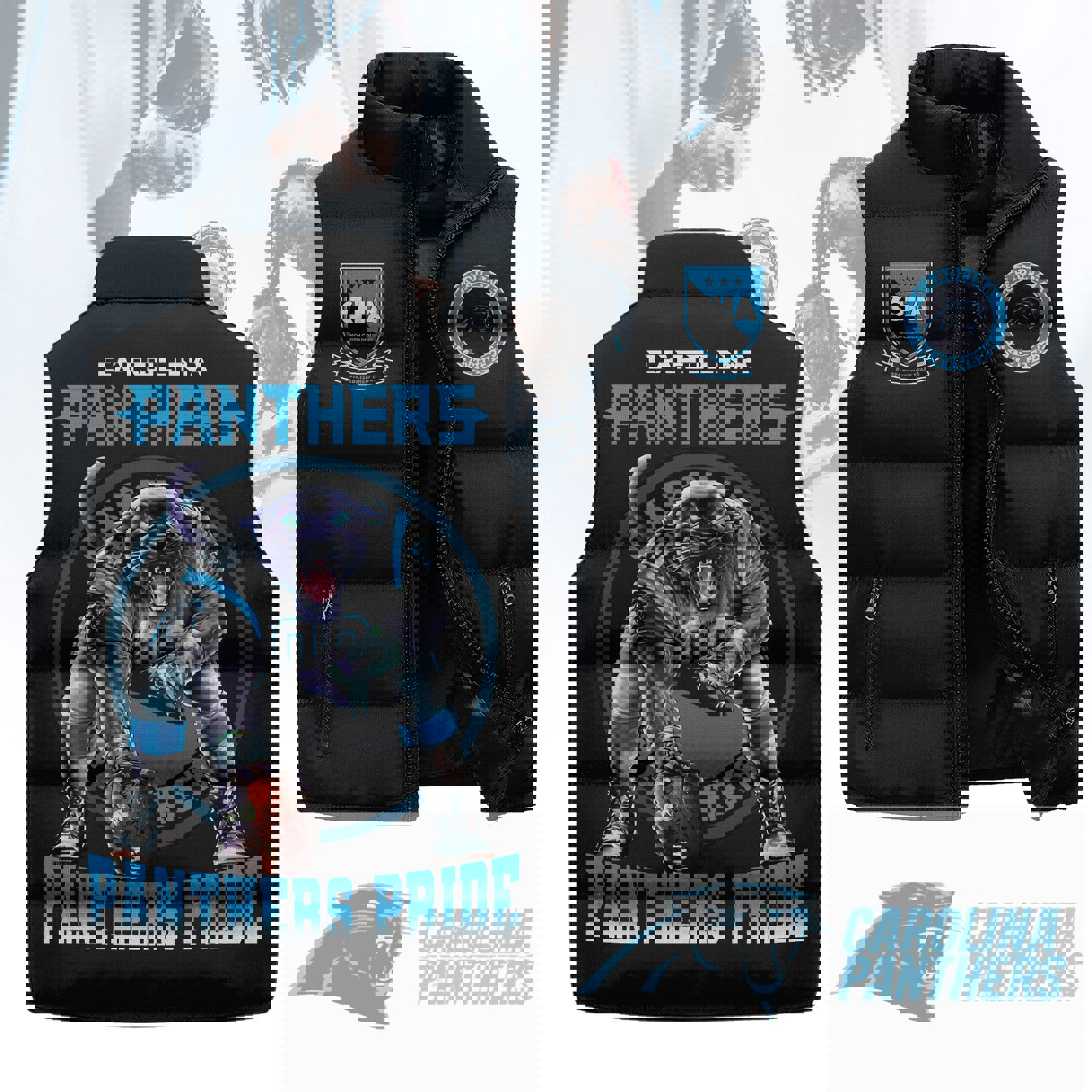Carolina Panthers Sleeveless Coat Sleeveless Vest Gift For Fans CCS4231