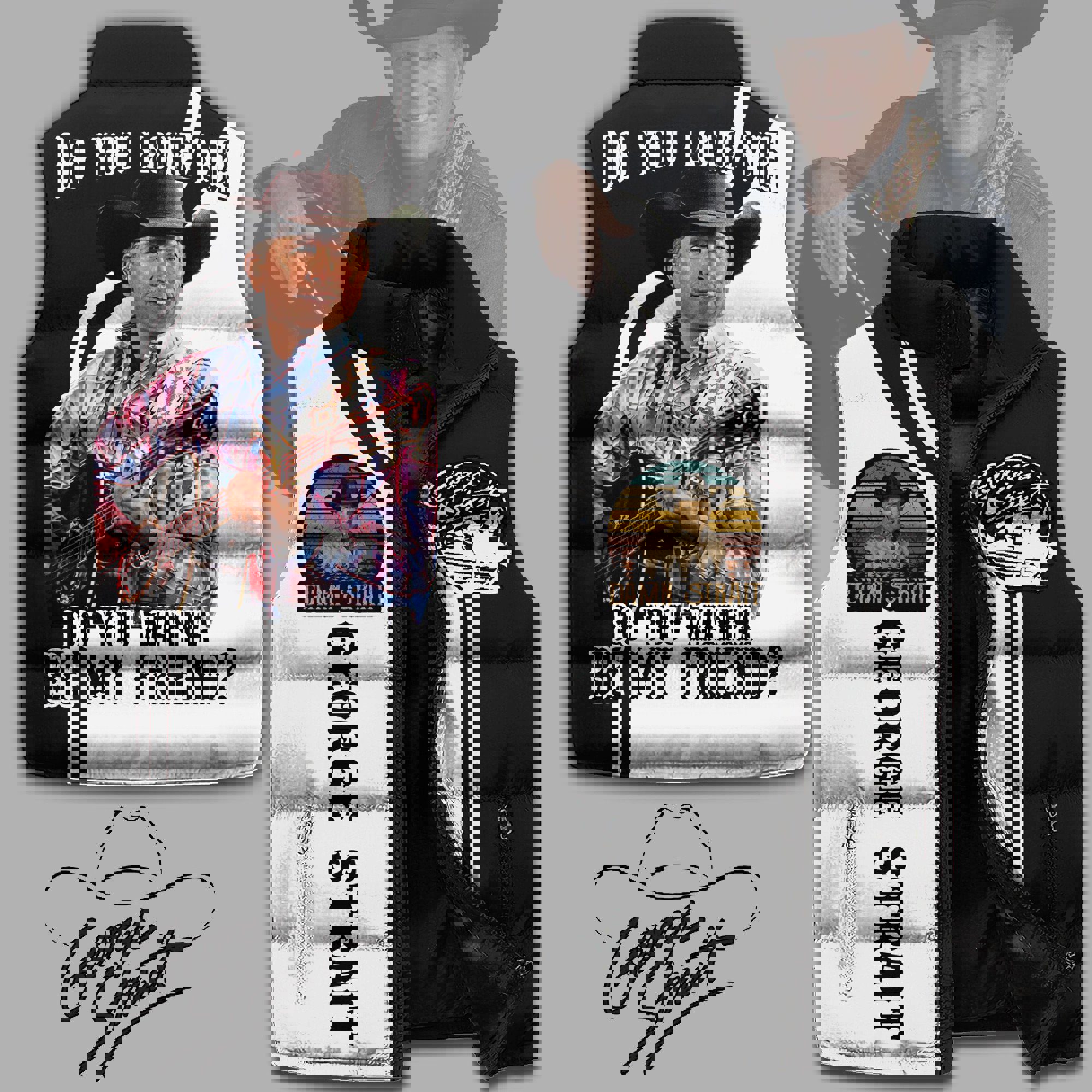 Check Yes or No George Strait Sleeveless Coat Sleeveless Vest Gift For Fans
CCS4113