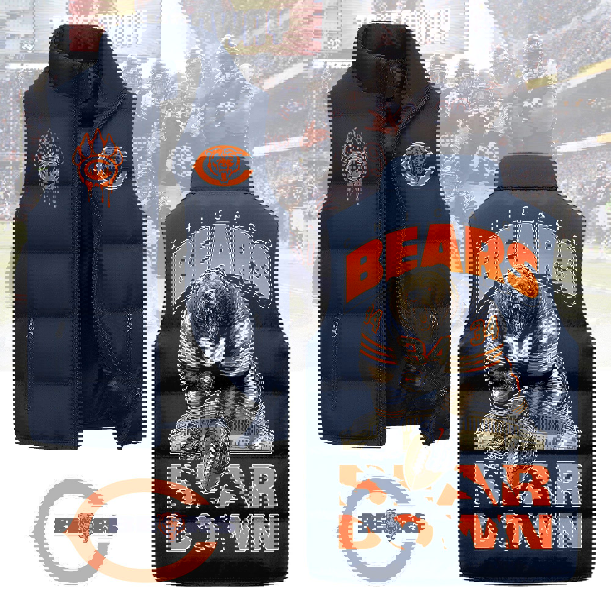 Chicago Bears Sleeveless Coat Sleeveless Vest Gift For Fans CCS4194