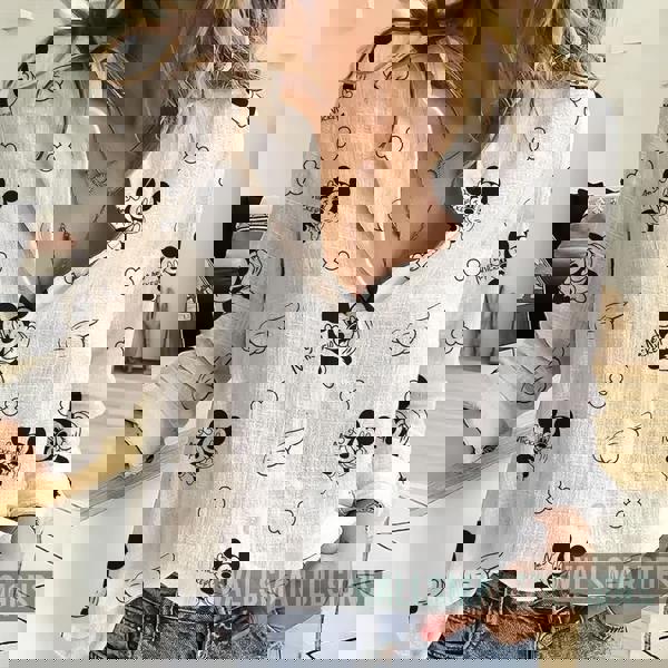 Cute Mickey Stickers Collection Women Casual Shirt Mickey Shirt Long Sleeve
Women Shirt Shirt For Mickey Fans