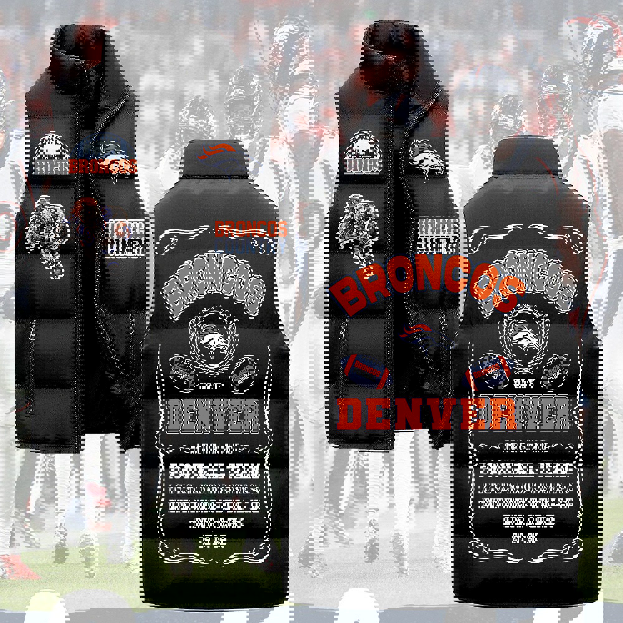 Denver Broncos Sleeveless Coat Sleeveless Vest Gift For Fans CCS4144