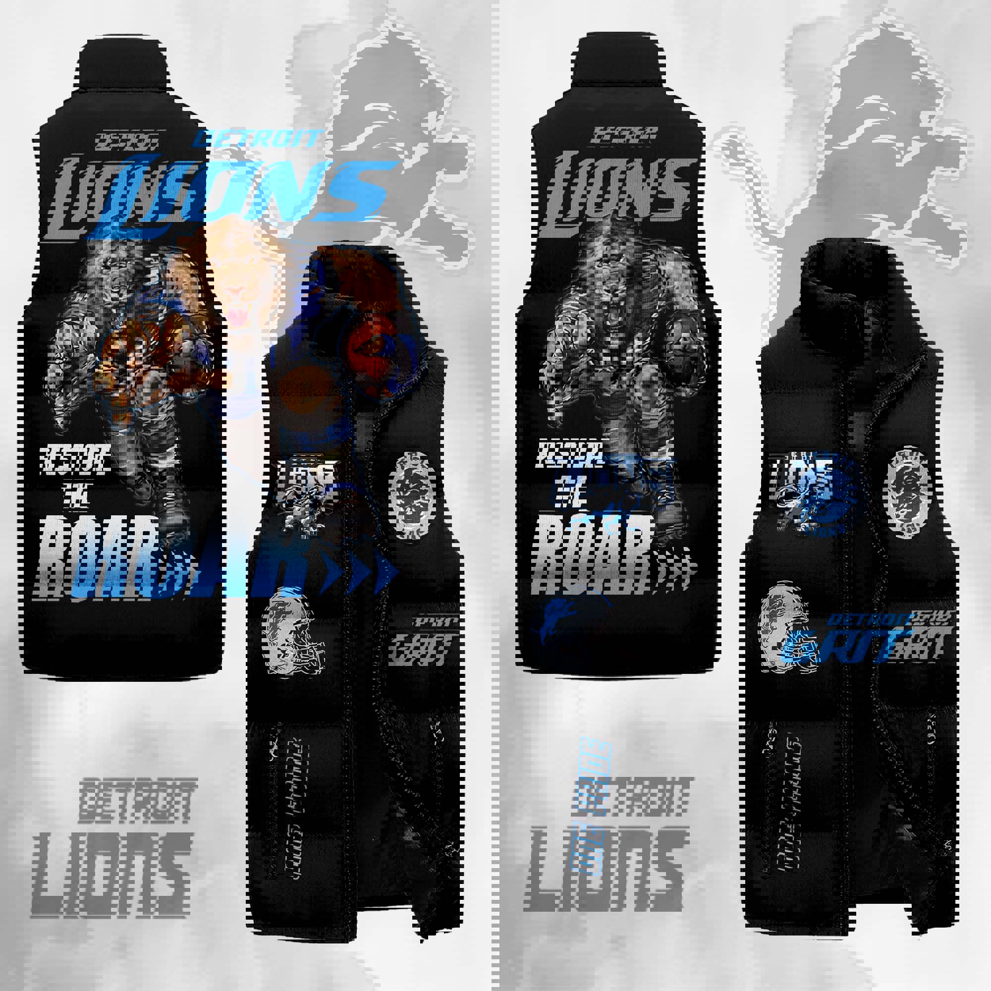 Detroit Lions Sleeveless Coat Sleeveless Vest Gift For Fans CCS4133