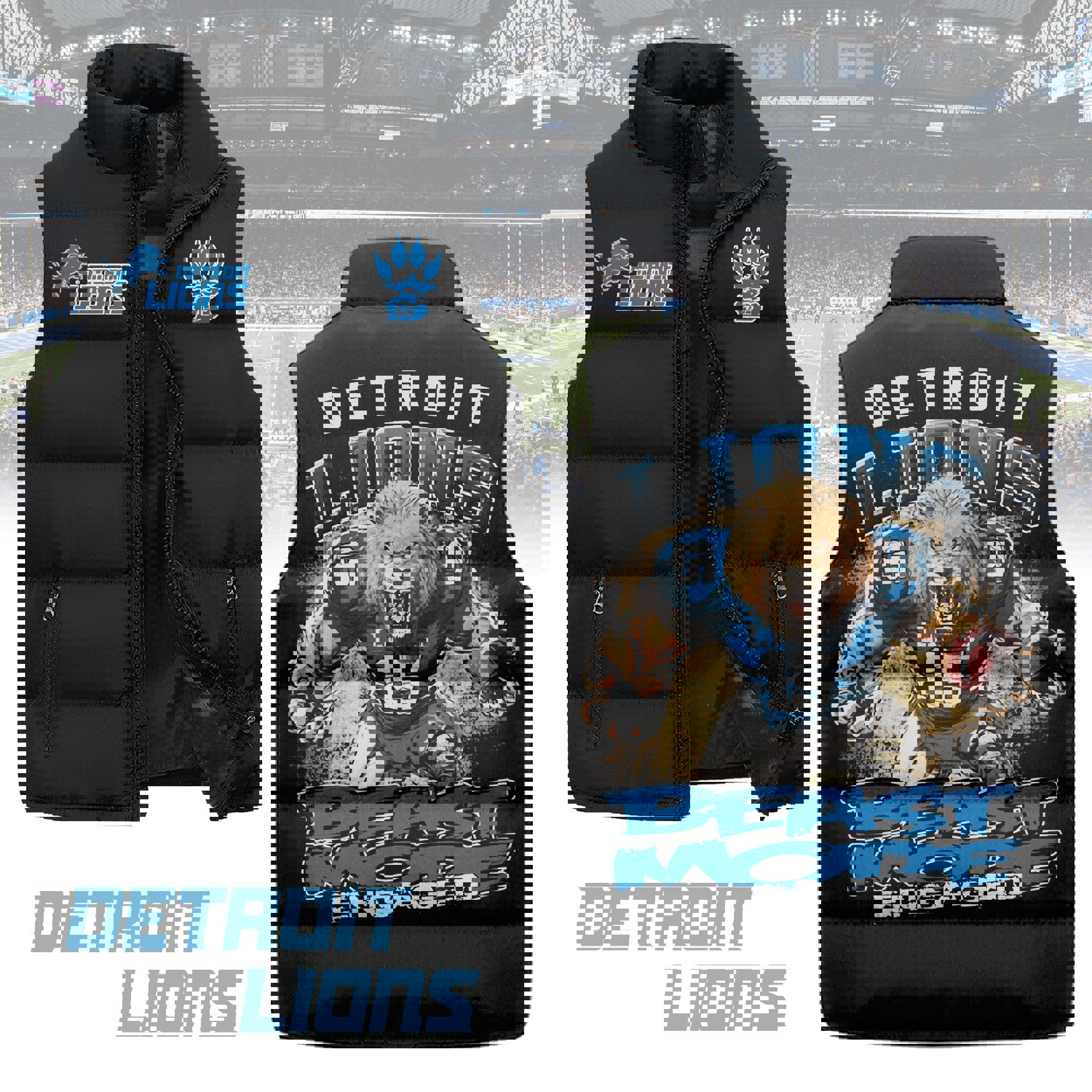 Detroit Lions Sleeveless Coat Sleeveless Vest Gift For Fans CCS4189