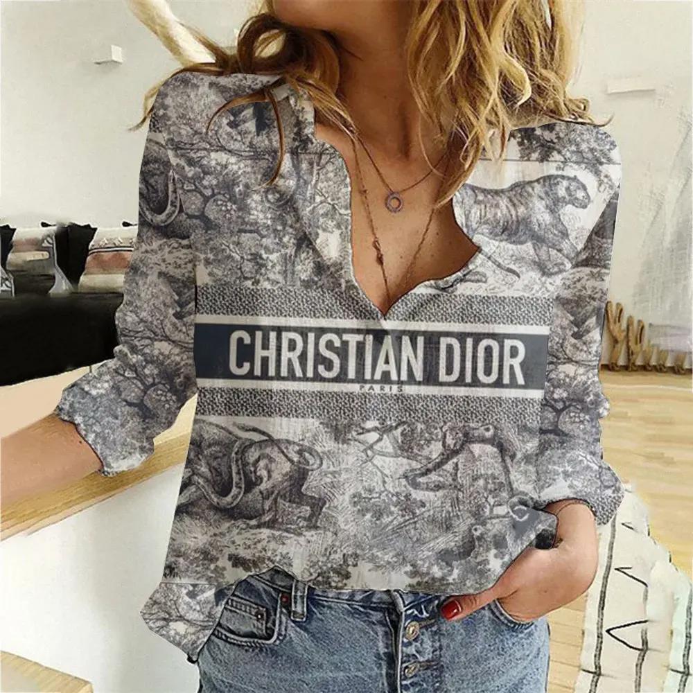 Dior Luxury Women Casual Shirt Linen Shirt WCS1007
