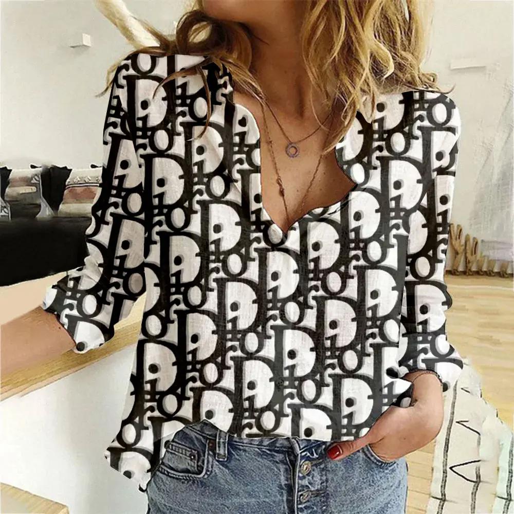 Dior Luxury Women Casual Shirt Linen Shirt WCS1025