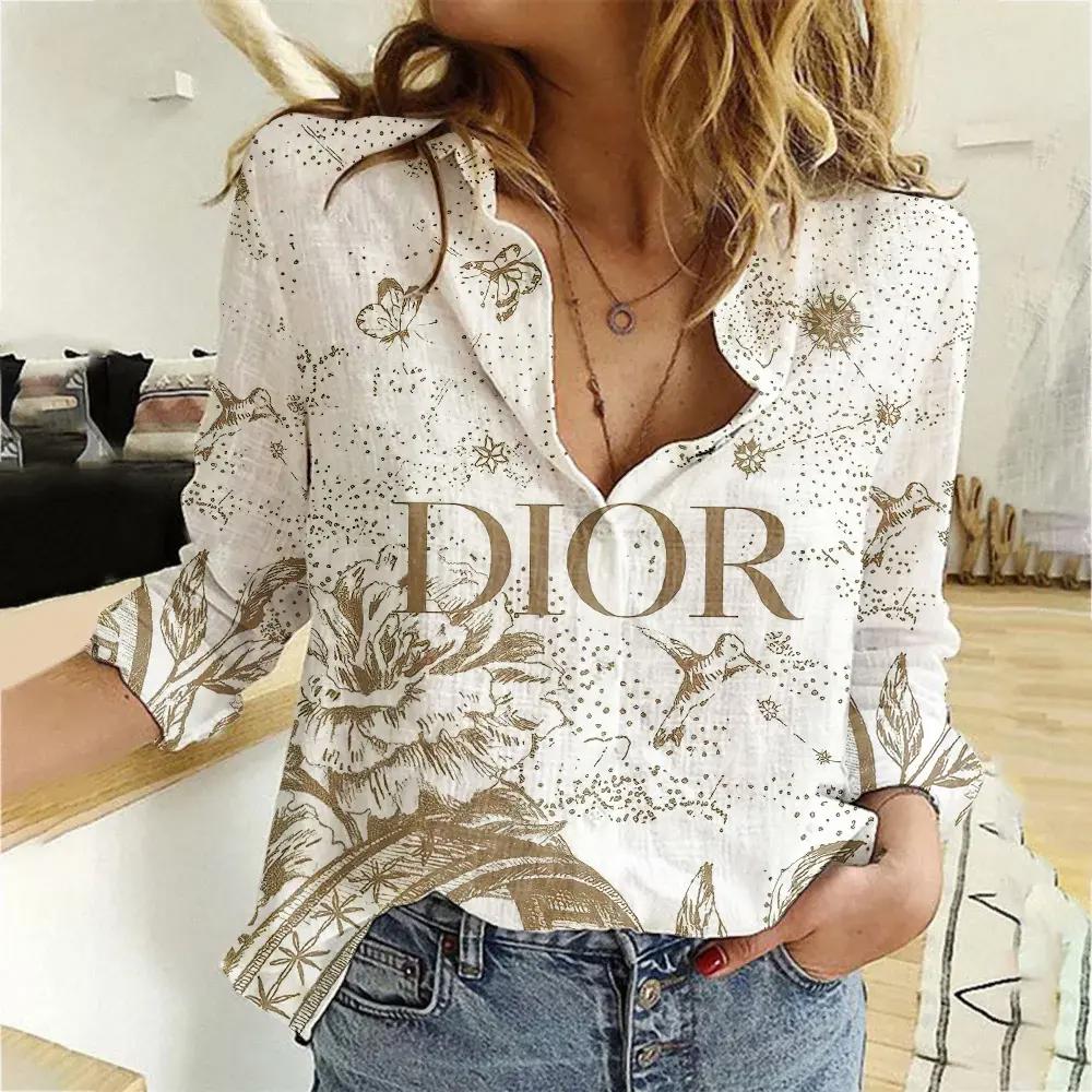 Dior Luxury Women Casual Shirt Linen Shirt WCS1026