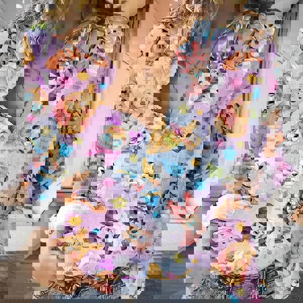 Disney Character Women Casual Shirt Mickey Casual Shirt Mickey Casual Long
Sleeve Button Down Shirt Disney Fan Gift Blouses For Women