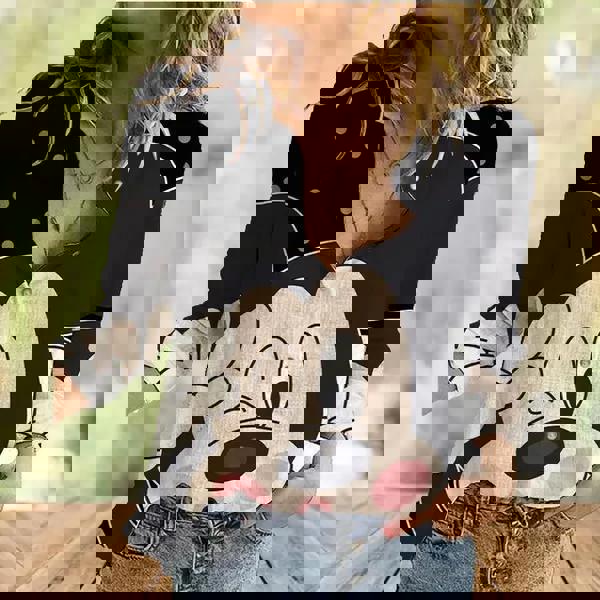 Disney Cute Women Casual Shirt Mickey And Minnie Women Shirt Cartoon Casual
Shirt Disney Fan Gift