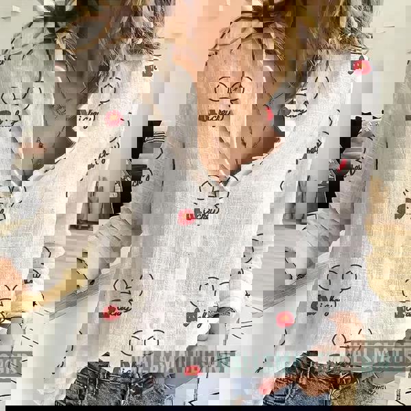 Dissney Mickey Icon Pattern Women Casual Shirt Mickey Shirt Long Sleeve Women
Shirt Shirt For Minnie Fans