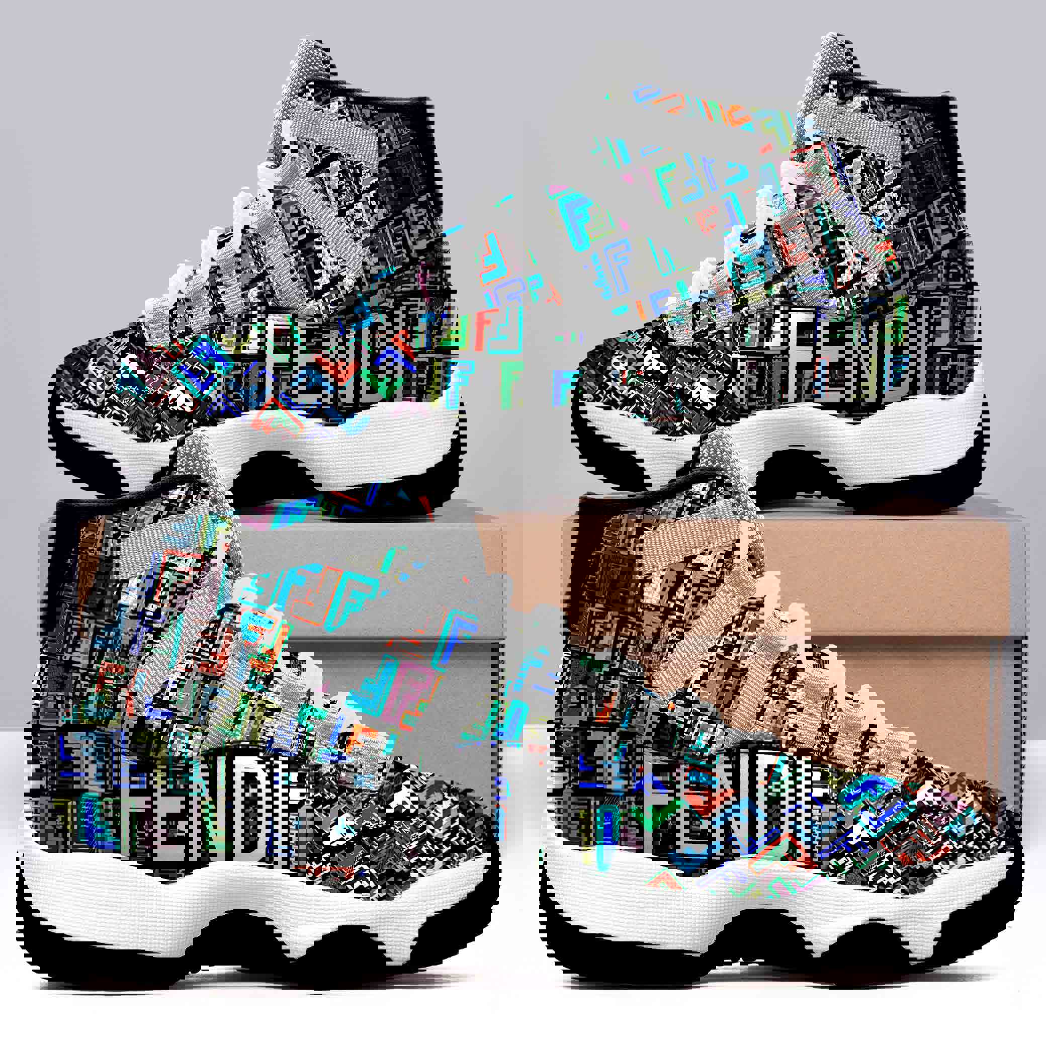 Fendi Colorful Air Jordan 11 Sneakers Shoes JD11081