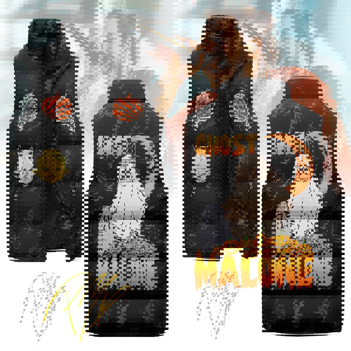 Ghost Malone Post Malone Sleeveless Coat Sleeveless Vest Gift For Fans