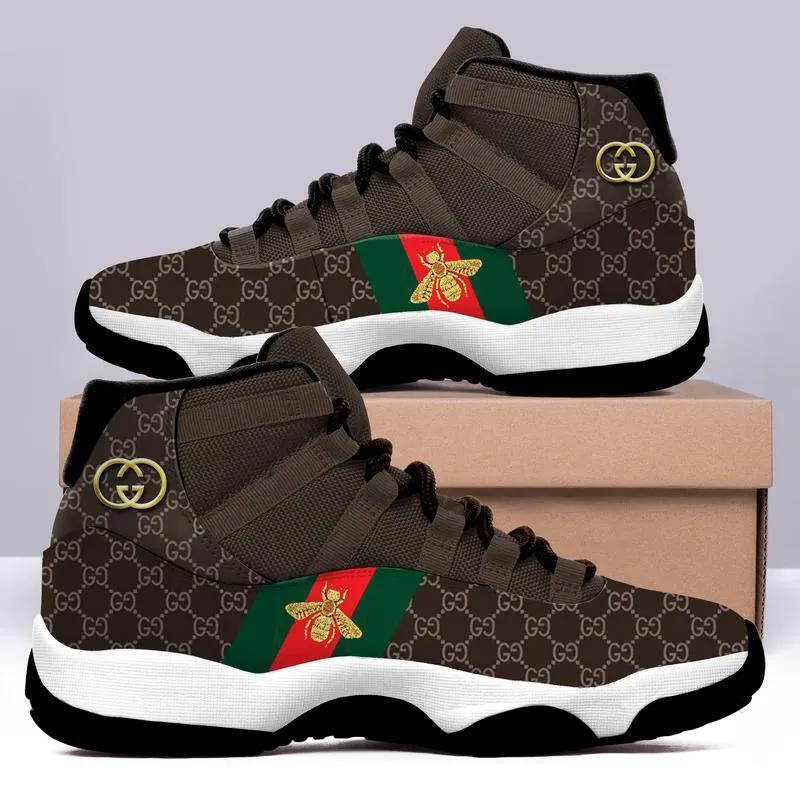 Gucci Bee Brown Air Jordan 11 Sneakers Shoes JD11098