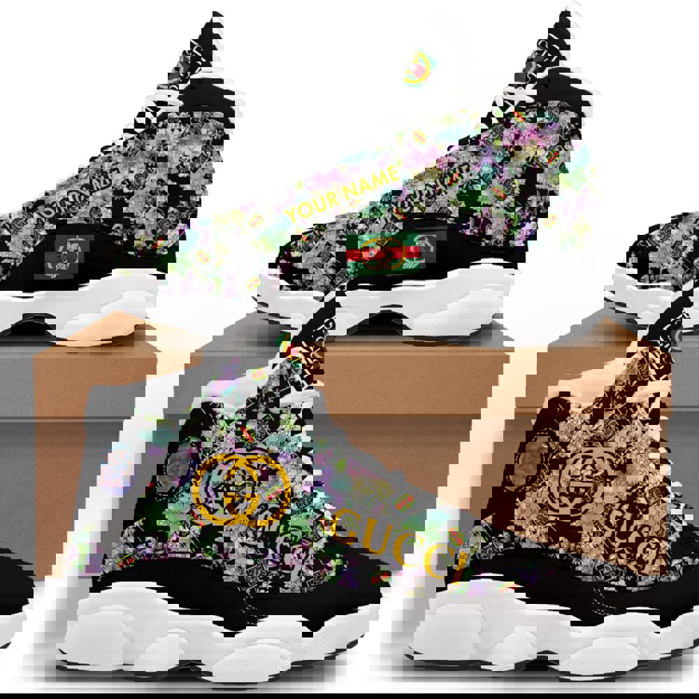 Gucci Flowers Bee Tiger Pattern Air Jordan 13 Luxury Style JD Sneakers JD1308