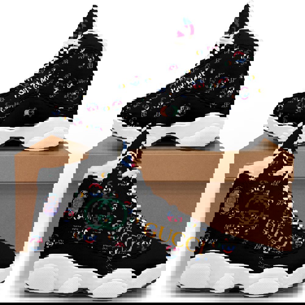 Gucci Logo Blue Green Color Pattern Air Jordan 13 Luxury Style JD Sneakers
JD1313