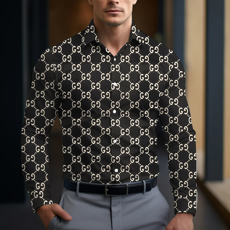 Gucci Long Sleeve Button Shirt-CCY-DMM130612