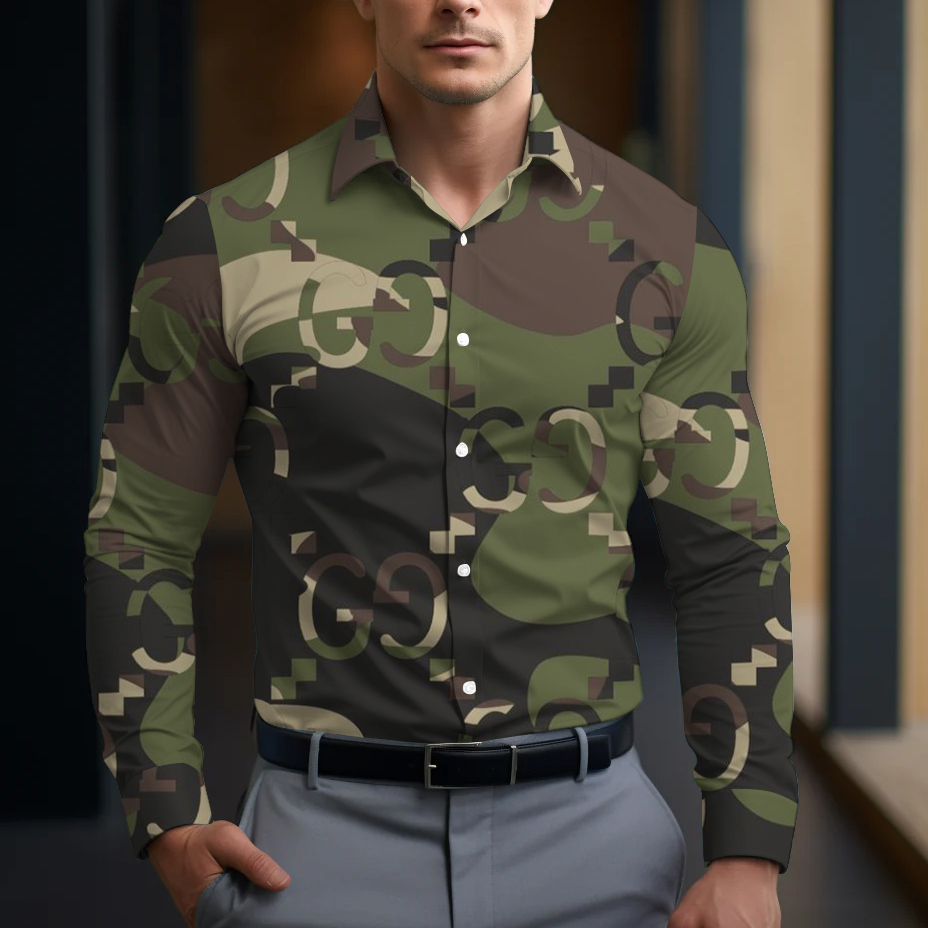 Gucci Long Sleeve Button Shirt-CCY-RDG000072700