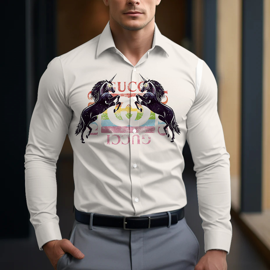 Gucci Long Sleeve Button Shirt-CCY-RDG00010503