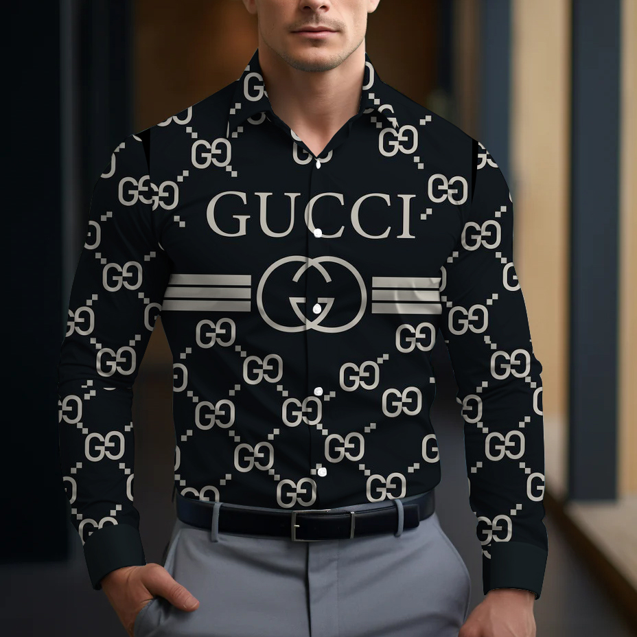 Gucci Long Sleeve Button Shirt-CCY-RDG00010509