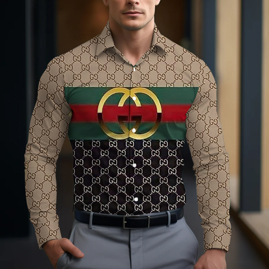 Gucci Long Sleeve Button Shirt-CCY-RDG00010514