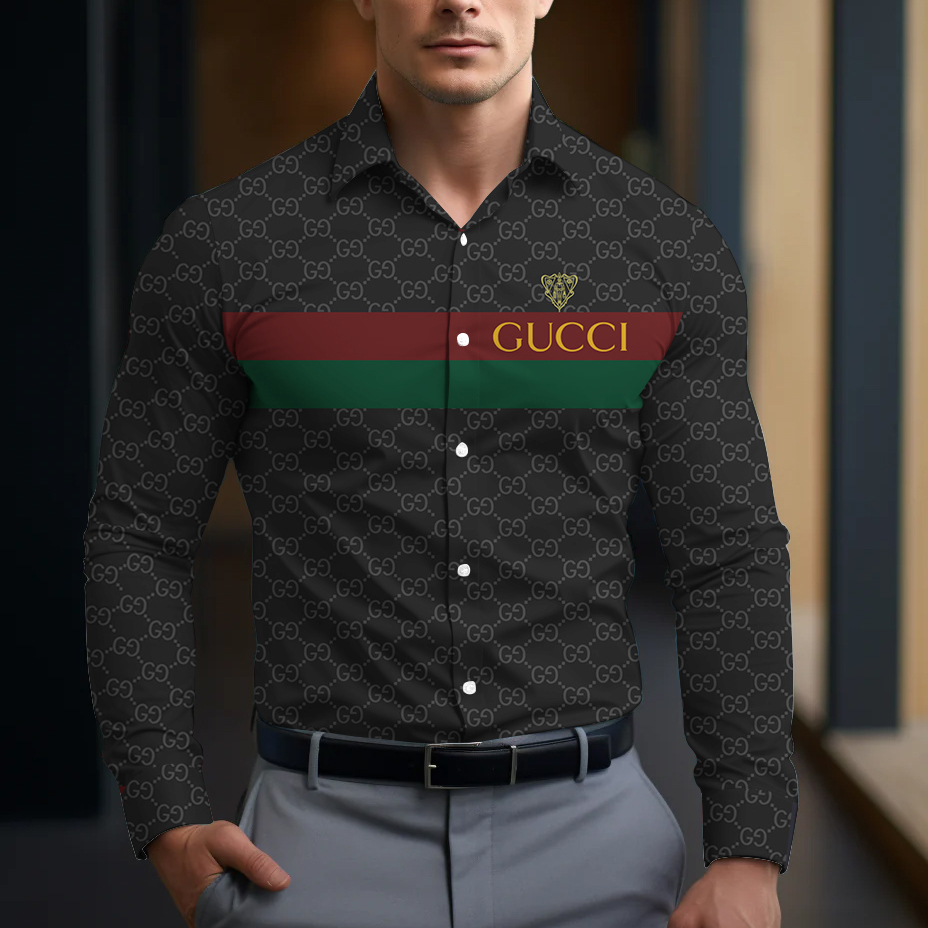 Gucci Long Sleeve Button Shirt-CCY-RDG00230460