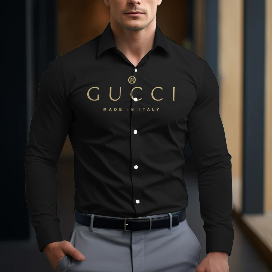 Gucci Long Sleeve Button Shirt-CCY-RDG00230476