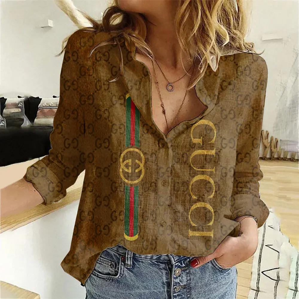 Gucci Luxury Women Casual Shirt Linen Shirt WCS1031