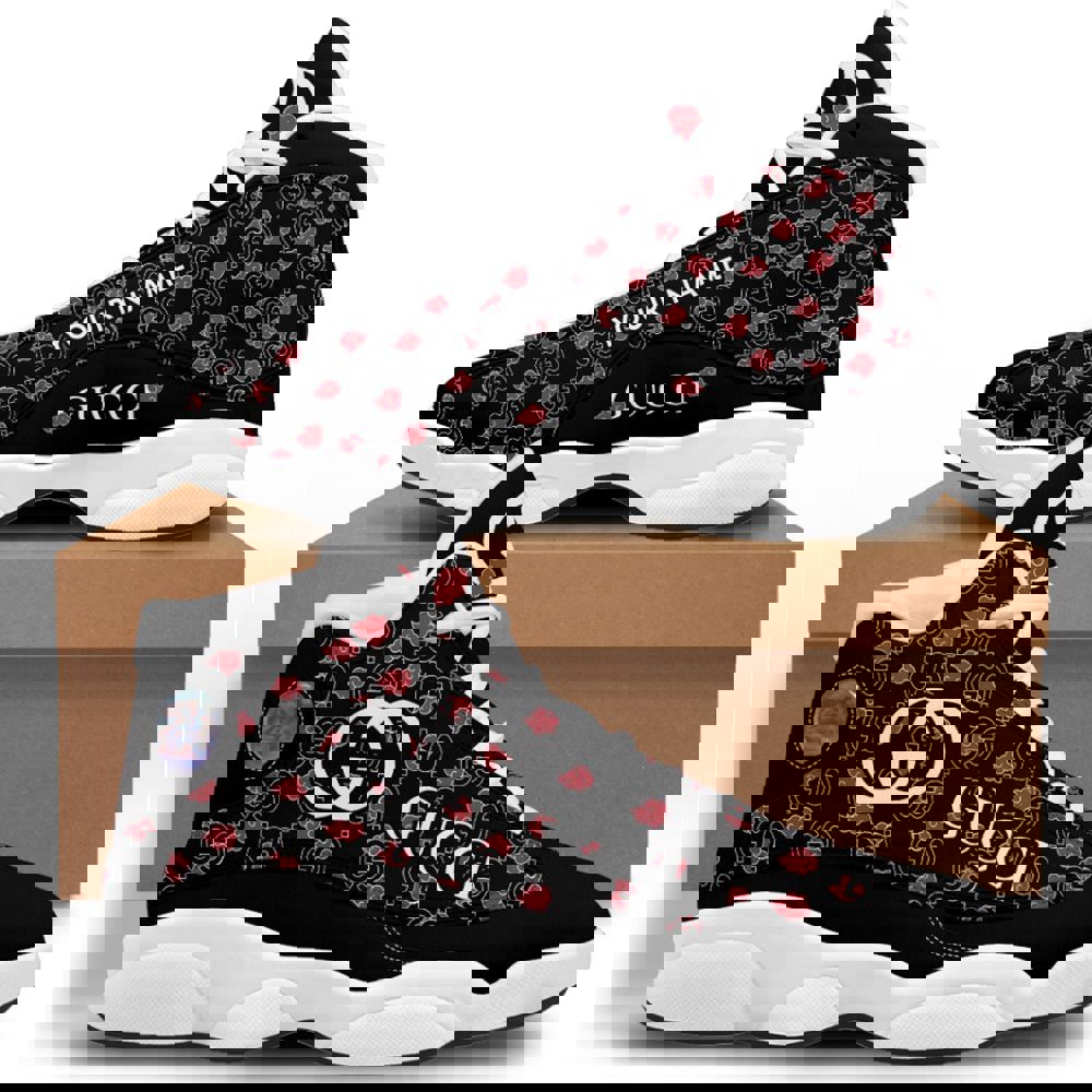 Gucci Pattern Akatsuki Anime Air Jordan 13 Luxury Style JD Sneakers JD1306