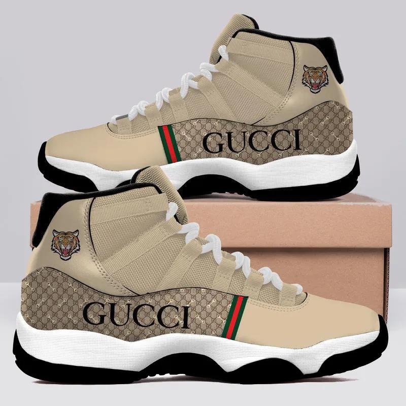 Gucci Tiger Brown Air Jordan 11 Sneakers Shoes JD11057