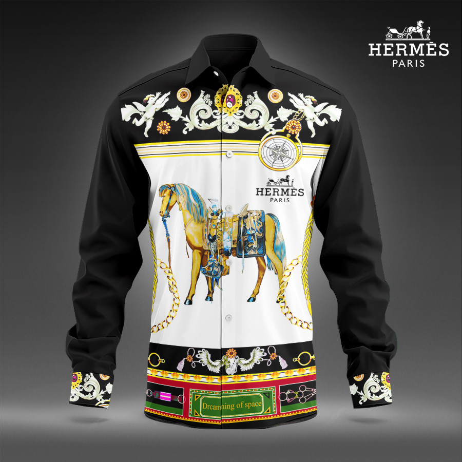 Hermes Hot Brand Luxury Long Sleeve Shirt HP24060304