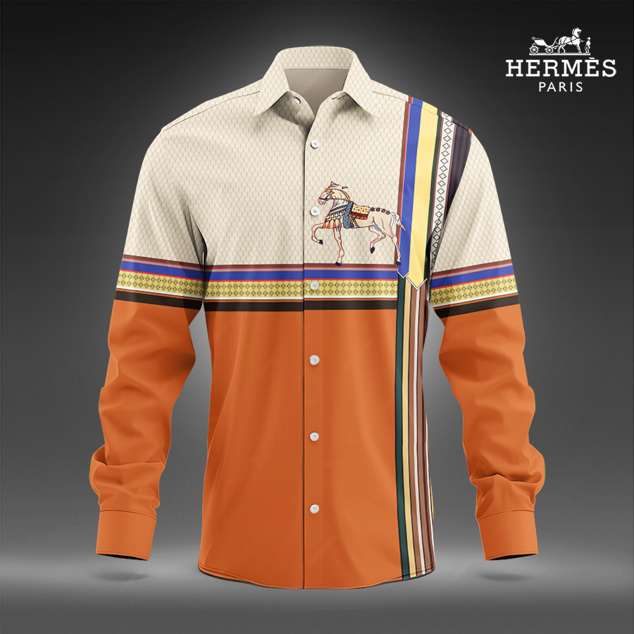 Hermes Hot Brand Luxury Long Sleeve Shirt HP24060306