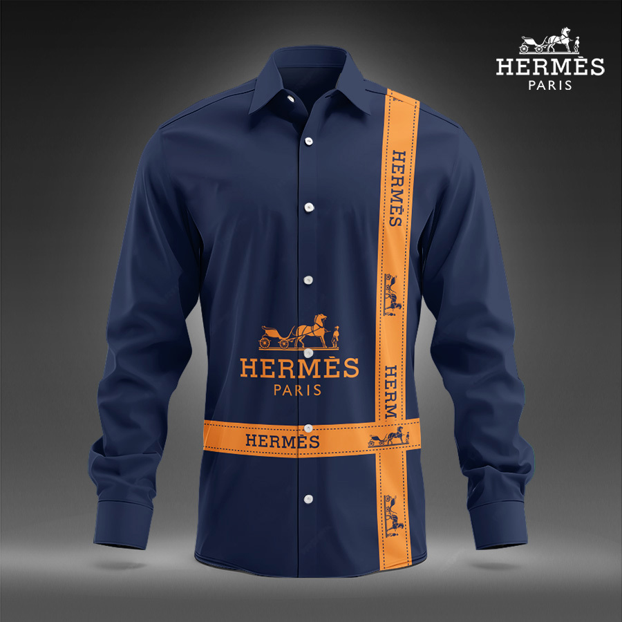 Hermes Hot Brand Luxury Long Sleeve Shirt HP24060315