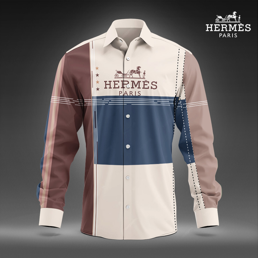 Hermes Hot Brand Luxury Long Sleeve Shirt HP24060324