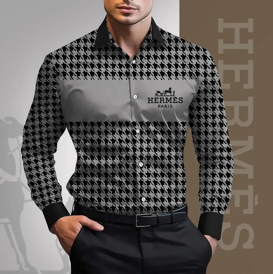 Hermes Premium Long Sleeve Button Shirt 2026 LUX-CCY-0000WHQGCVCA