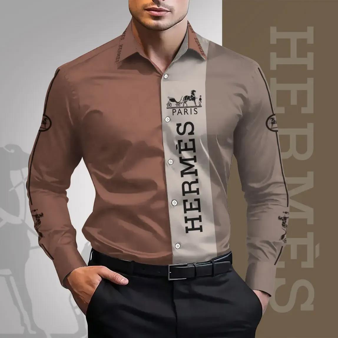 Hermes Premium Long Sleeve Button Shirt 2026 LUX-CCY-0000XTOEIQCB